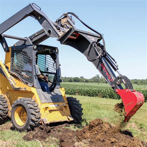 backhoe goes a skid steer|backhoe attachments for skid steer.